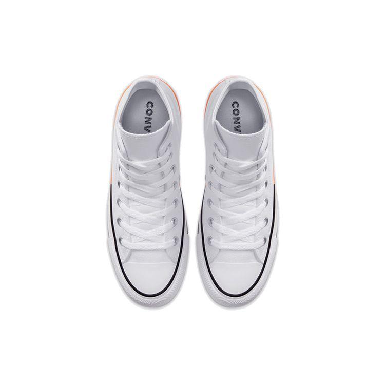 Converse Chuck Taylor All Star Classic Универсальные высокие кеды из парусины Унисекс Кроссовки Белый Оранжевый 167751C