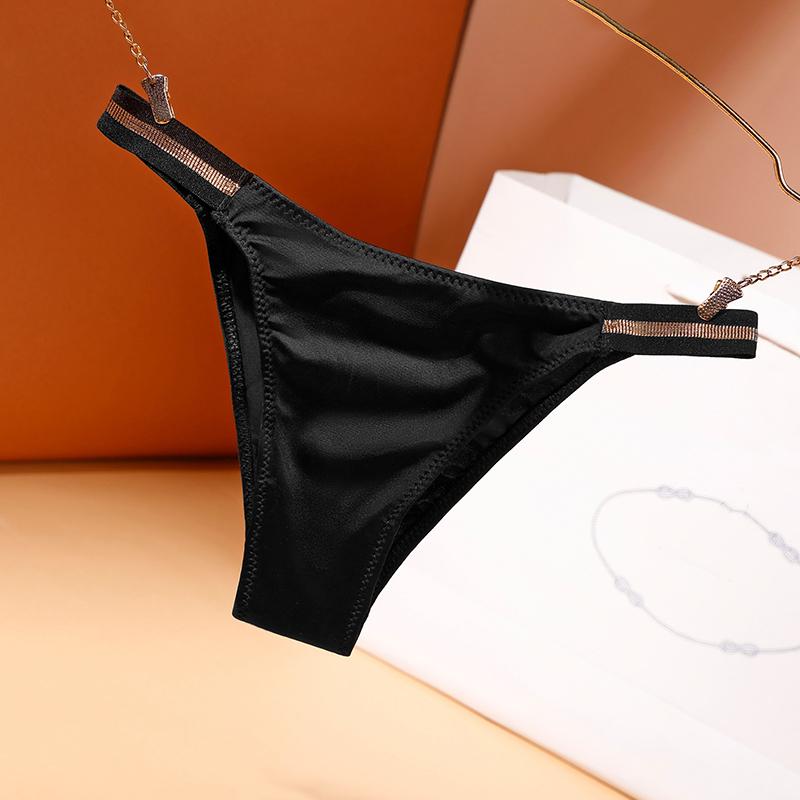 Женские сексуальные бесшовные стринги Ice Silk, женские невидимые трусики-бикини, трусики-брифы