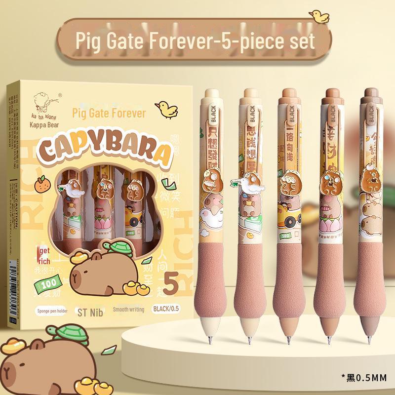 Набор высококачественных китайских гелевых ручек: Быстросохнущий гель для печати, черная угольная кисть и шариковая ручка для студентов