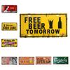 Metal Tin Sign Car License Plate Beer Beach USA Art Poster Shabby Plaque Iron Poster Pub Wall Sticker Decor