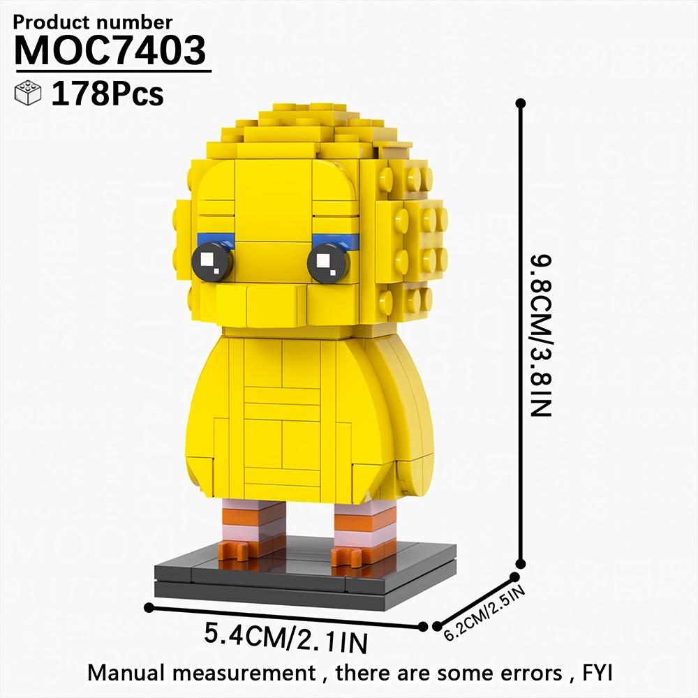 MOOXI MOC Anime Brickheadz Cartoon Figures Robot Animal Building Blocks Toys For Children Adult Friends Gift 3D Medol Kit Bricks