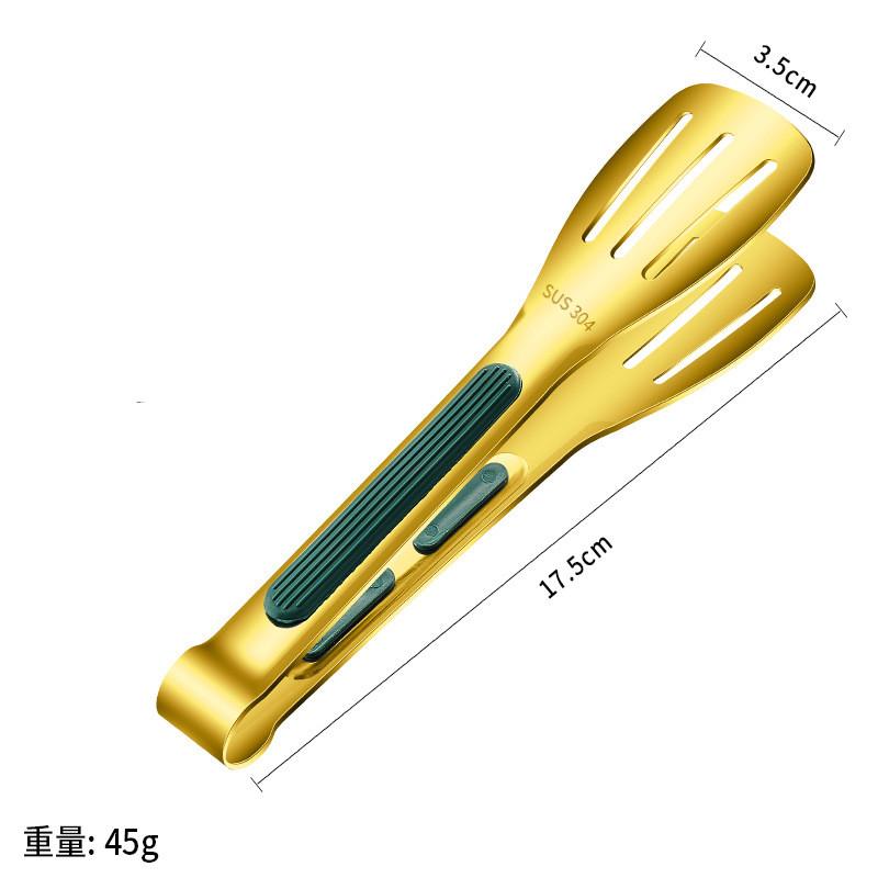 Three-line 304 Stainless Steel Bread Clip Non-scalding Food Steak Salad Tongs Outdoor BBQ Cook Tools Hotel Buffet Clips