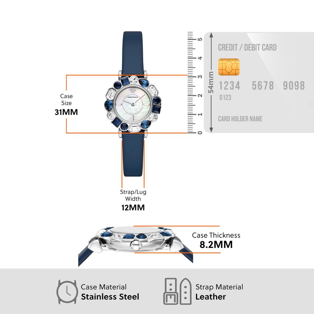 Часы NA AR11595 Синие [Emporio Armani] Женские