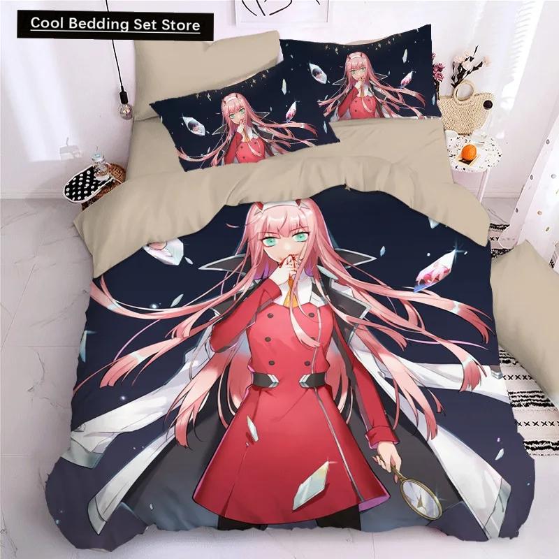 Комплекты постельного белья Darling In The Frank XX, японские аниме-фигурки из игр, напечатанные на 3D-принтере, комплекты пододеяльников Twin Queen King Single Size