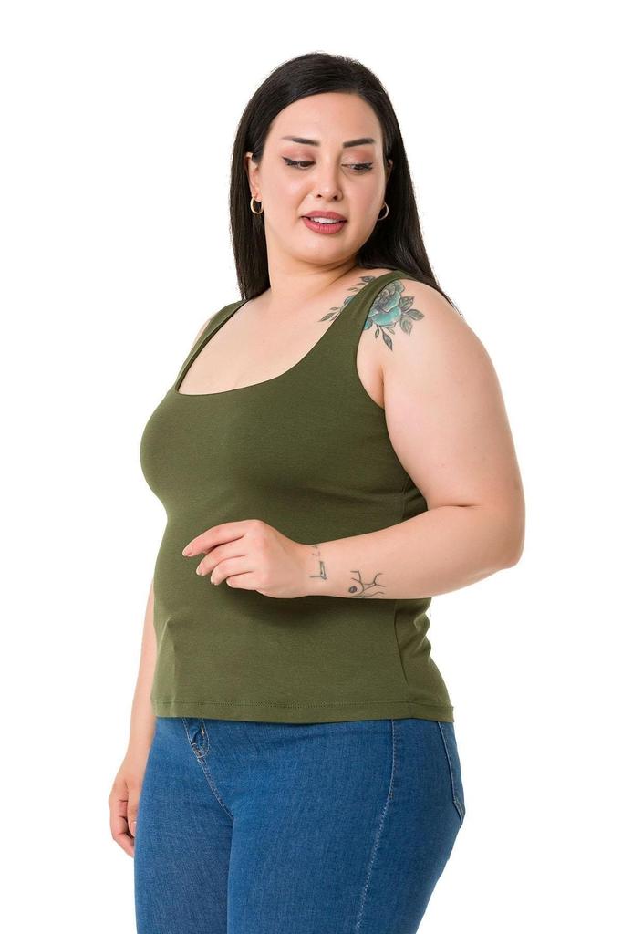 Women's Style Big Size Body Plus Size Strappy Half Lined Viscose Mink Body