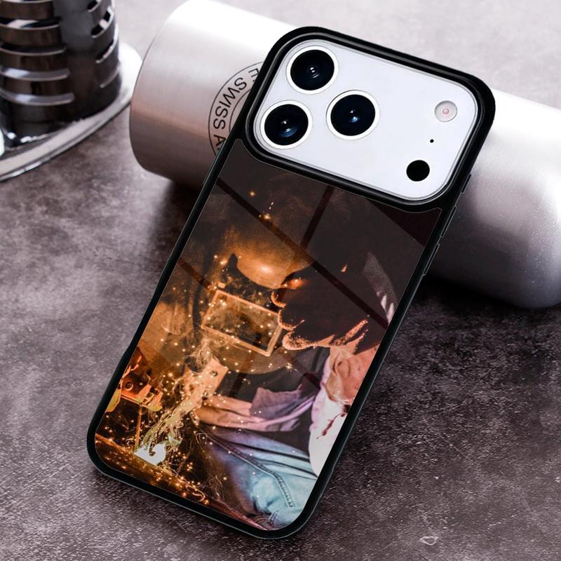 Чехол для телефона Сварщик Сварка Горячий Металл Рабочий Для iPhone 17,16e,15,14,13,12,11,Mini,Pro,MAX Мягкий Силиконовый Чехол