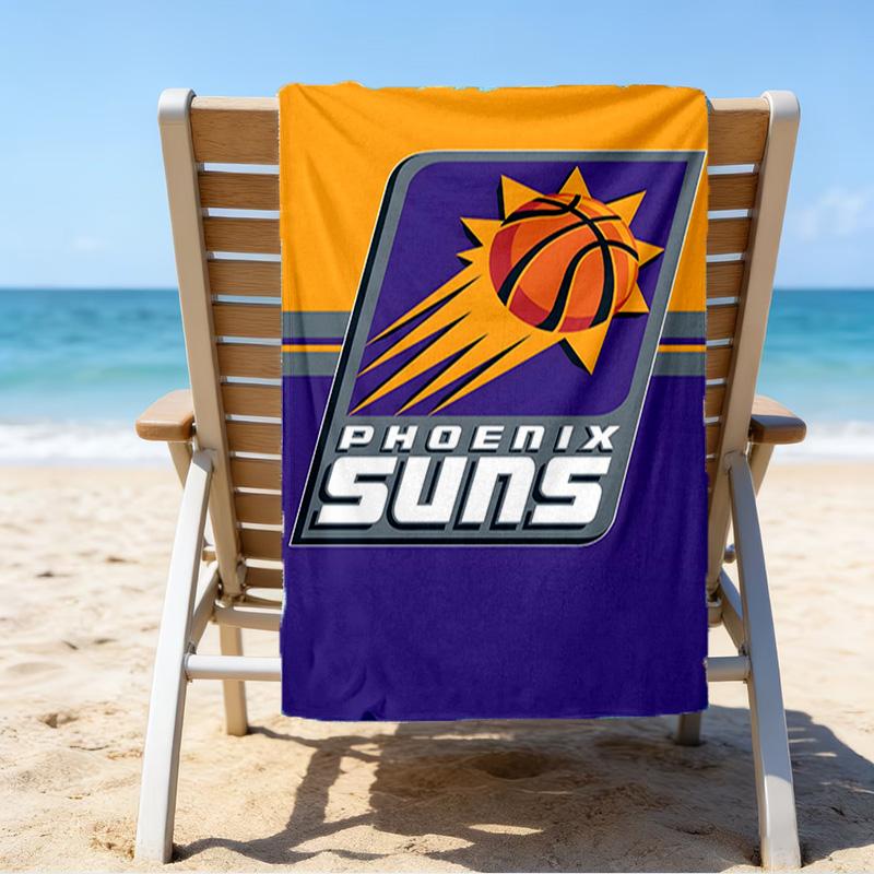 Suns Basketball Artwork Quick-Dry Microfiber Beach Towel Super Soft & Absorbent for Bath, Beach, Travel Bath Time Accessory, Fan gifts