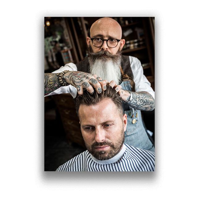 Винтажный набор холстов для парикмахерской - Трио современных эстетичных принтов для украшения салона