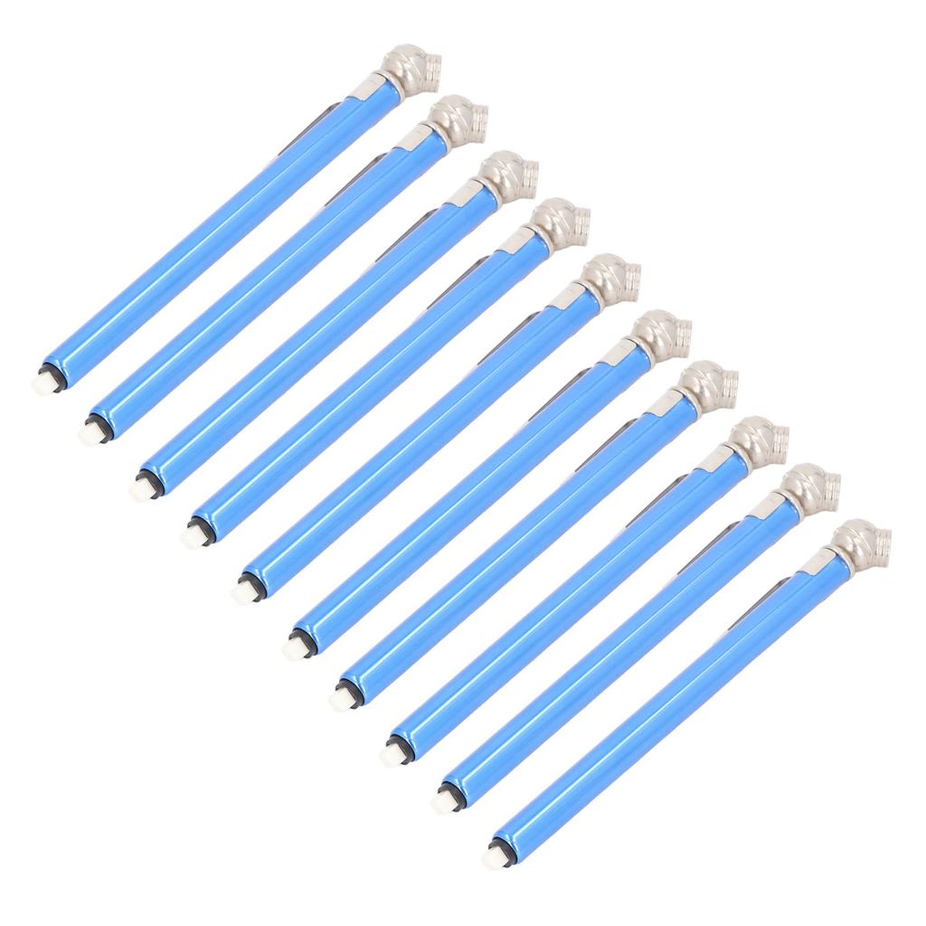 10 шт., карандашный манометр для шин, 3 диапазона, 4 сторонние шкалы, прибор для проверки давления в шинах для автомобилей и велосипедов