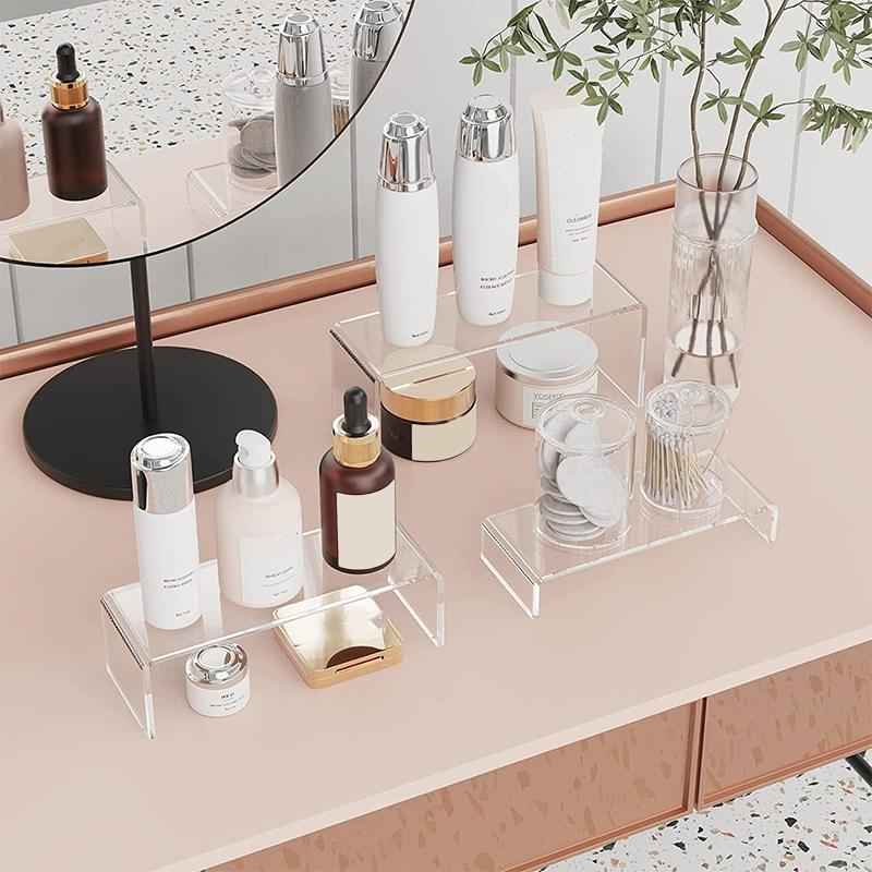 Desktop Display Stand Acrylic Multi Layer Transparent Storage Rack for Classroom Supplies Office Desk Organizer