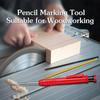 1 Set Solid Carpenter Pencil Set with 6 Refill Leads Tool Woodworking Deep Hole Mechanical Pencils
