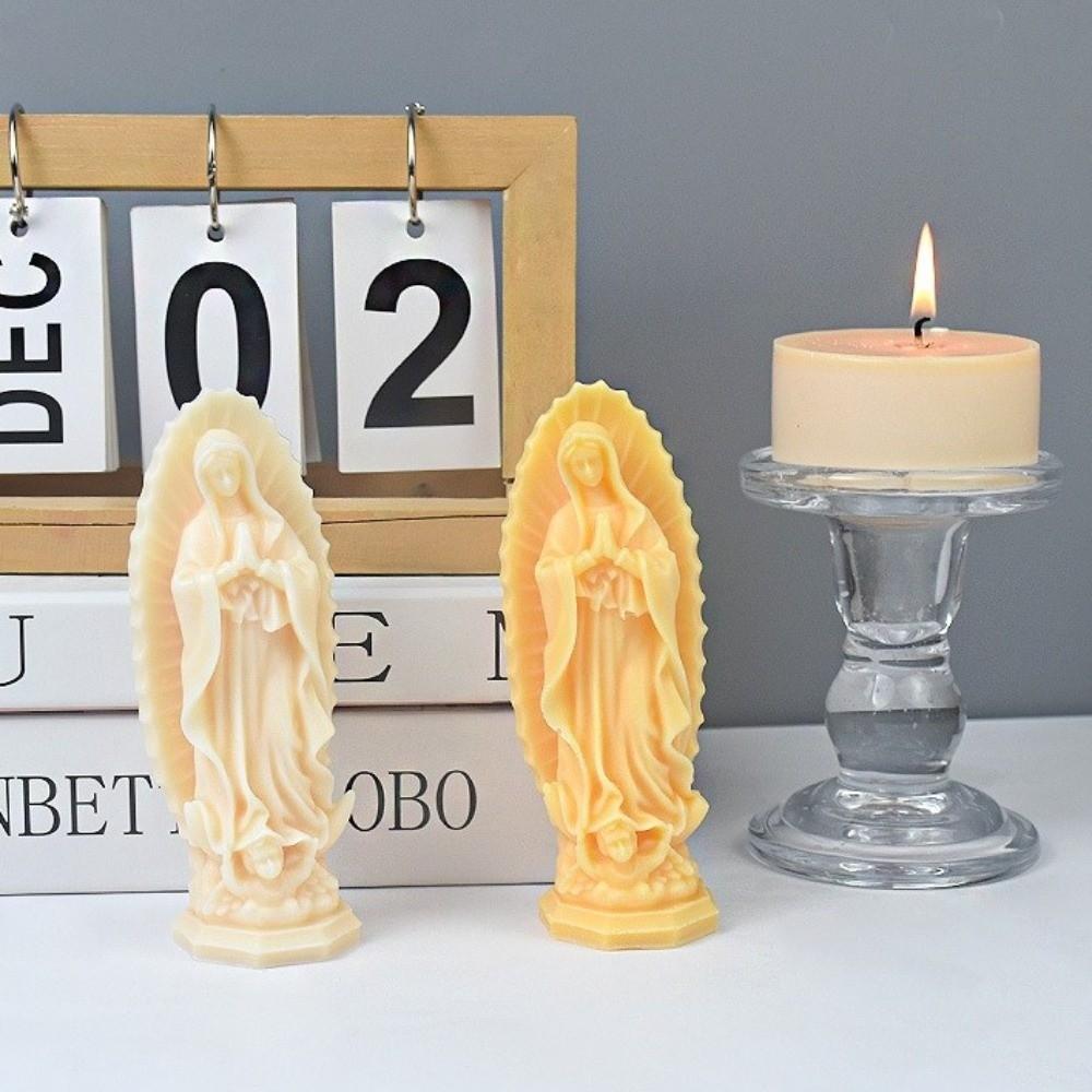 Формы для свечей «Молящаяся Мария» Легко извлекаемые 3D-формы для статуй Новый инструмент для изготовления из гипса Домашний декор