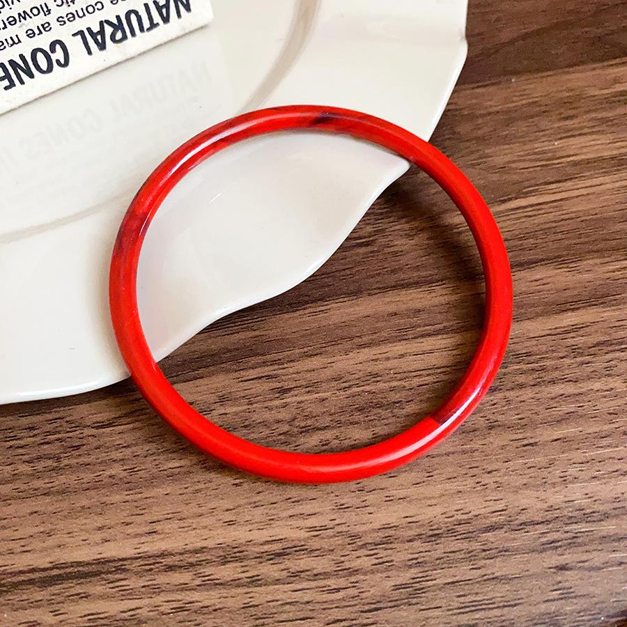 Bohemia Smudging Acrylic Bangles for Women Multiple Color Stackable Thin Resin Bracelets Lightweight Round Party Hand Jewelry M