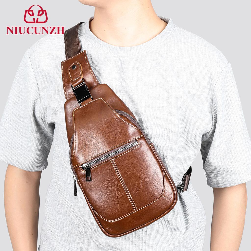 Сумка-мешок из воловьей кожи Head Layer, мужская многофункциональная сумка через плечо из натуральной кожи в стиле ретро