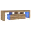 Vidaxl Szafka Pod Tv Z Oświetleniem Led, Dąb Artisan, 140X36,5X40 Cm