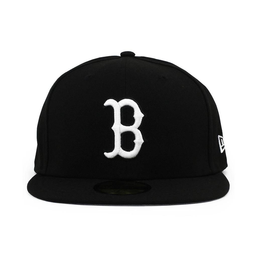 New Era 59FIFTY Boston Red Sox MLB Fitted Cap In Black and White Team-Basic (5950) (Size 8-1/4 (approx. 65.4cm)) [Used]