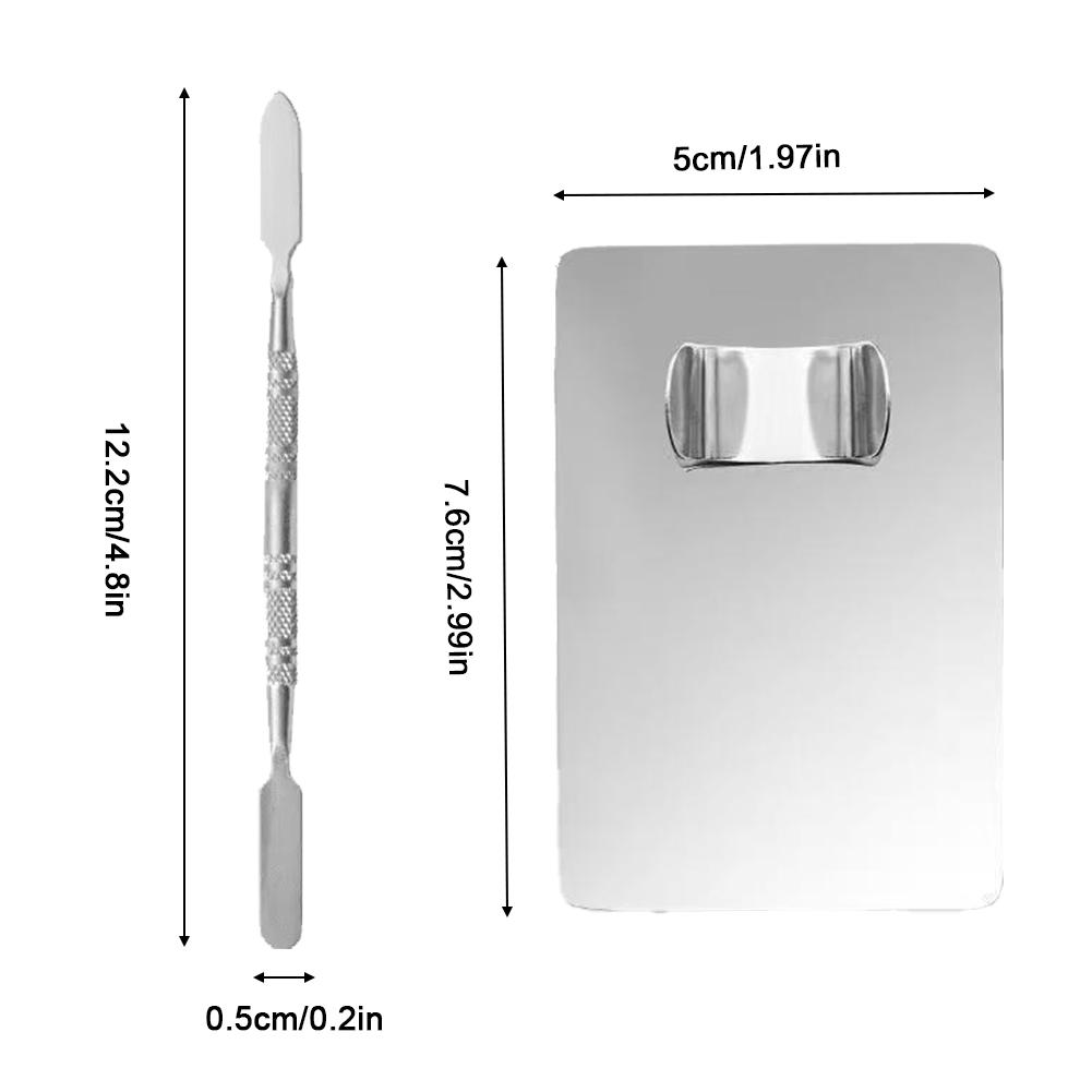 Палитра для смешивания макияжа из нержавеющей стали, шпатель для тональной основы, поднос для смешивания макияжа, палитра для нейл-арта, инструменты для красоты