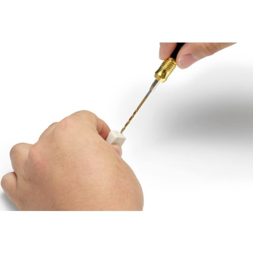 Wave Hobby Tool Series HG One-Touch Pin Vise Set for Plastic Models, HT-731, Black