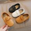 PU Small Leather Shoes for Boys and Girls Fashion Small and Medium-sized Children's Soft-soled Peas Shoes Spring Summer Autumn Korean Children's Shoes