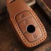 Leather Car Key Case For Mercedes Benz A C E S GLC GLE GLS CLA Class W205 W213 W177 X167 W222 G63 AMG Maybach Cover Shell
