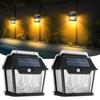 2PCS Human Body Induction Solar Wall Lamp IP65 Waterproof Tungsten Filament Lamp Induction Lamp Villa Lighting Night Light