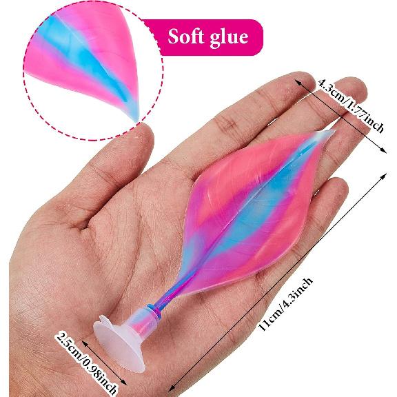 WILLBOND 2 Pcs Blue Pink Silicone Betta Fish Bed Leaf Hammock Betta Fish Tank Accessories Decorations for Aquarium Ornaments, Practical Resting Spot,
