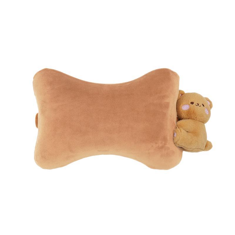 Подушка на сиденье автомобиля из пеноматериала с эффектом памяти и милым дизайном в виде медвежонка для комфорта в любое время года.