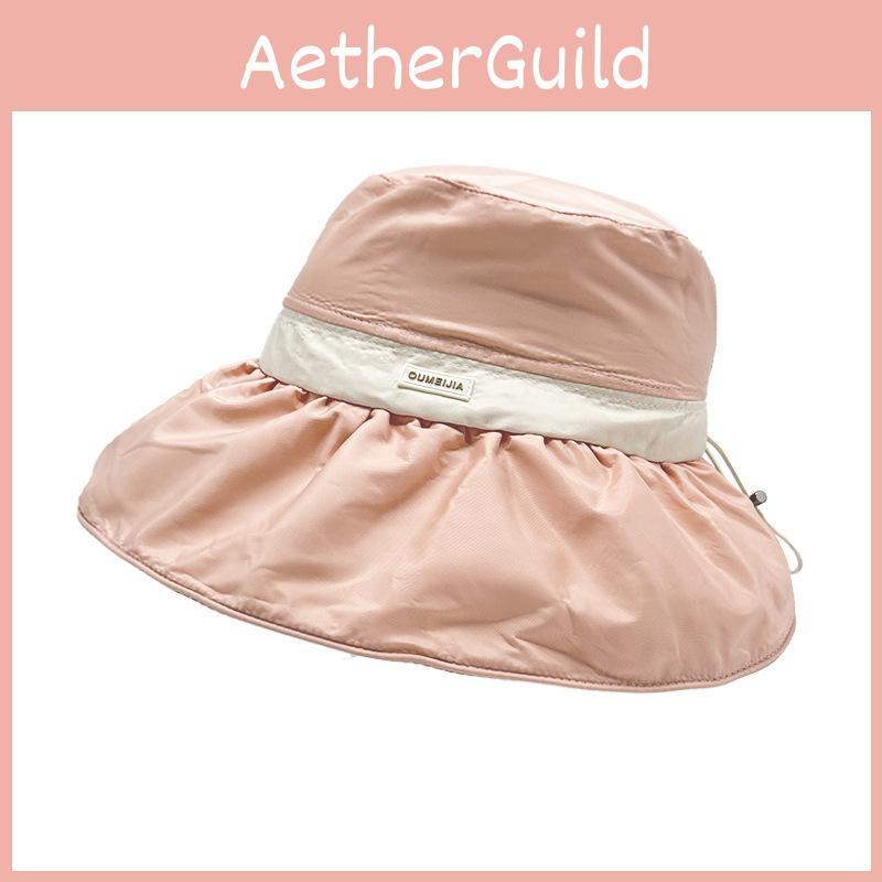 Casual Sun Protection Hat With Big Brim For Summer Outdoor Travel And Face Slimming