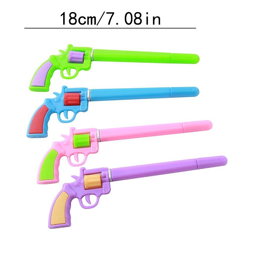 Снова в школу 10 шт. 0,5 мм Мультяшная форма револьвера Креативная разборная Нейтральная ручка, Прочная Школьная Учебная Водная ручка для Награждения учеников