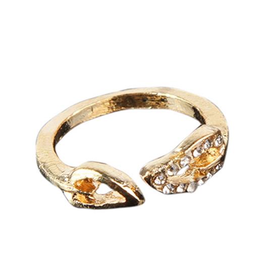 Женское кольцо со стразами и двумя листами, открытое кольцо, ювелирное изделие для влюбленных, подарок на вечеринку