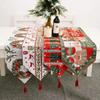 1pcs Christmas Decorations Table Flag Creative Christmas Tablecloth Long End Table Table Decoration Home Holiday Dress Fringe