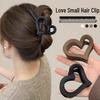 2024 Простая матовая заколка-краб для волос в форме сердца для женщин - Стильный аксессуар для прически