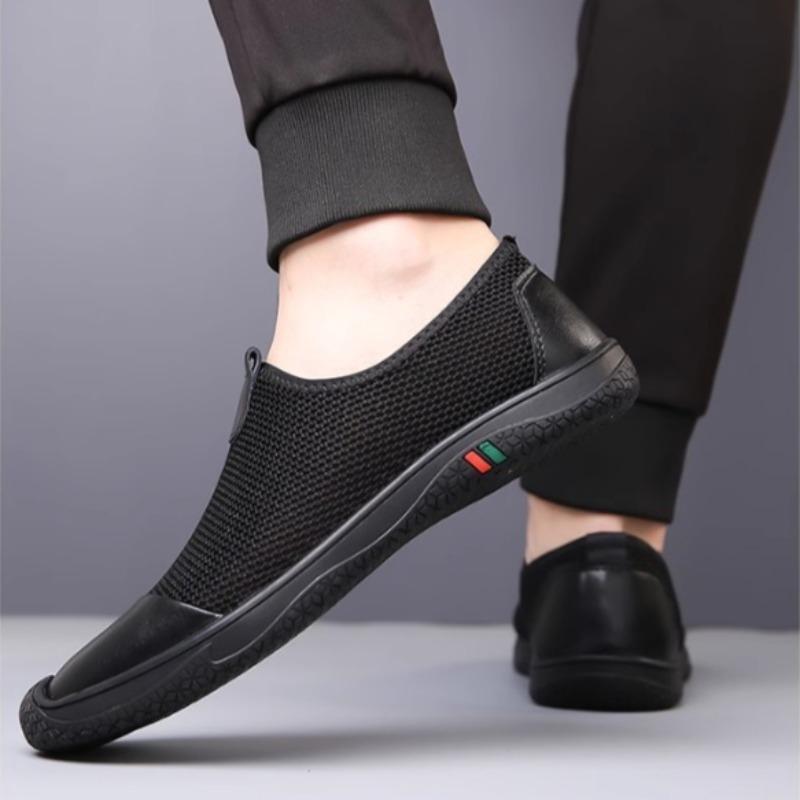Мужская обувь Новая дышащая повседневная обувь Летняя сетчатая обувь с полыми отверстиями Мягкая подошва Удобная обувь для вождения для мужчин Лоферы слипоны
