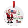 Рождественское украшение Трампа Сделай Рождество Великим Снова Подвесное украшение Плоский Акриловый Санта