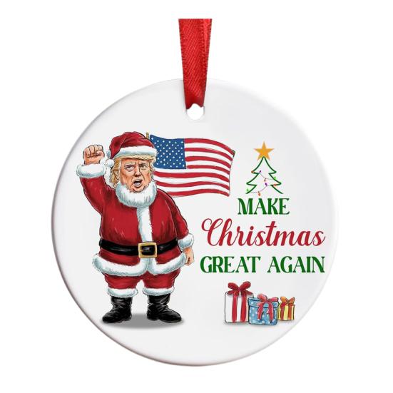 1/2/3/5/10 шт. Рождественские украшения Трампа 2024 года, подвесные украшения Санты, которые сделают Рождество снова великим