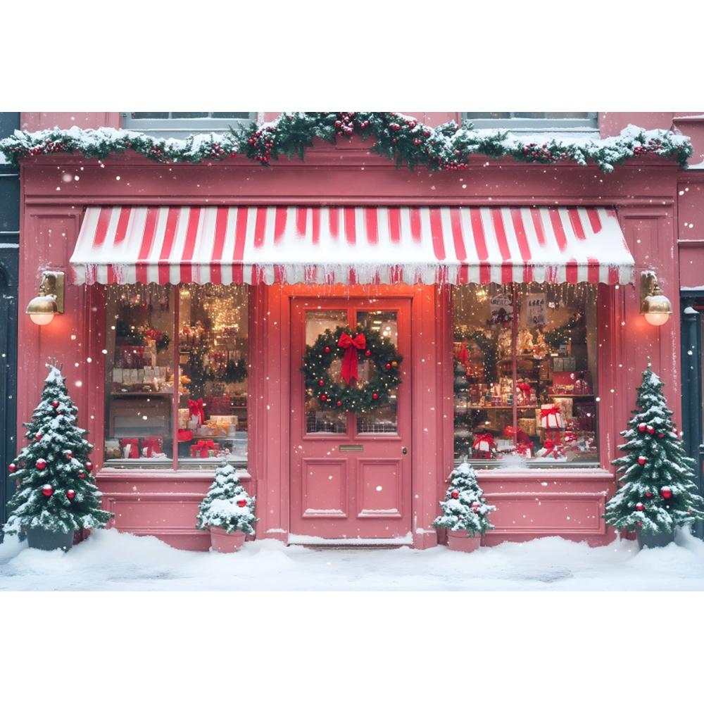 Christmas Candy Toy Store Christmas Tree Gift Theme Banner Background Birthday Party Decoration Photography Background Cloth 5