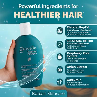 GROYELLA, Шампунь для ухода за кожей головы 200мл