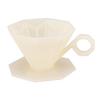Coffee Filter Cup Resin Paperless Reusable Octagonal Pour Over Coffee Maker Filter Cone with Handle