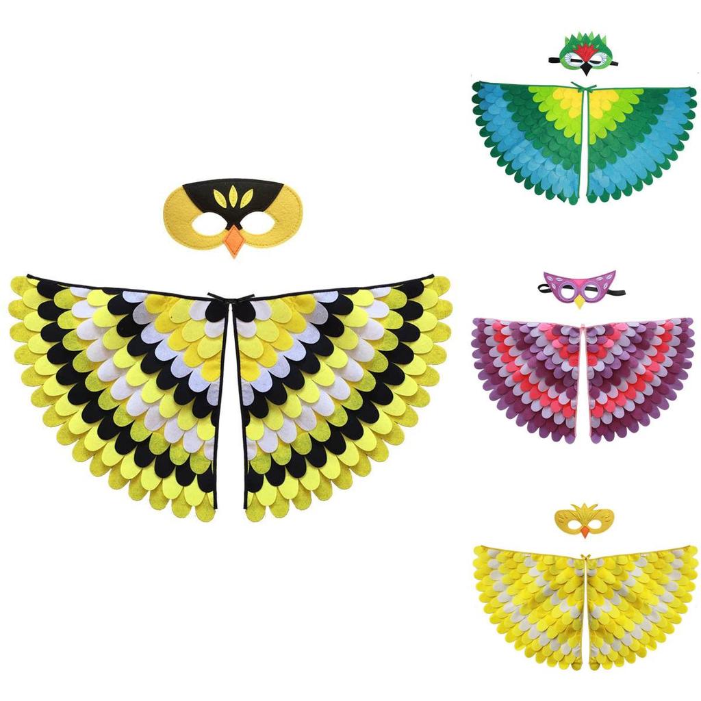 Регулируемая длина Крылья животного птицы с маской Веселый косплей для детей