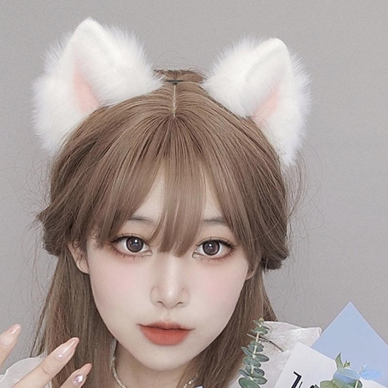 Halloween Cartoon Cat Ears Hair Hoop Woman Headband Makeup Headband for Easter Carnivals Cosplay Hair Accessories