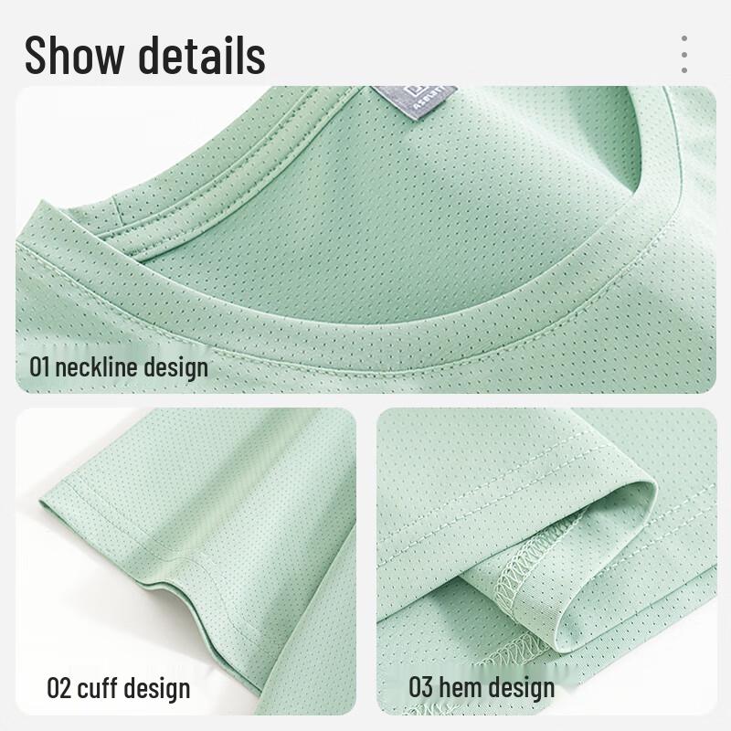 Baleno Men's Mesh Ice Silk Quick-Dry T-Shirt