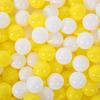 100Pcs/Set Yellow White Pit Ball Thickened PE Crush Proof BPA Phthalate Free Safe Indoor Outdoor Baby Toddler Kids Round Ocean Ball Pool Toy