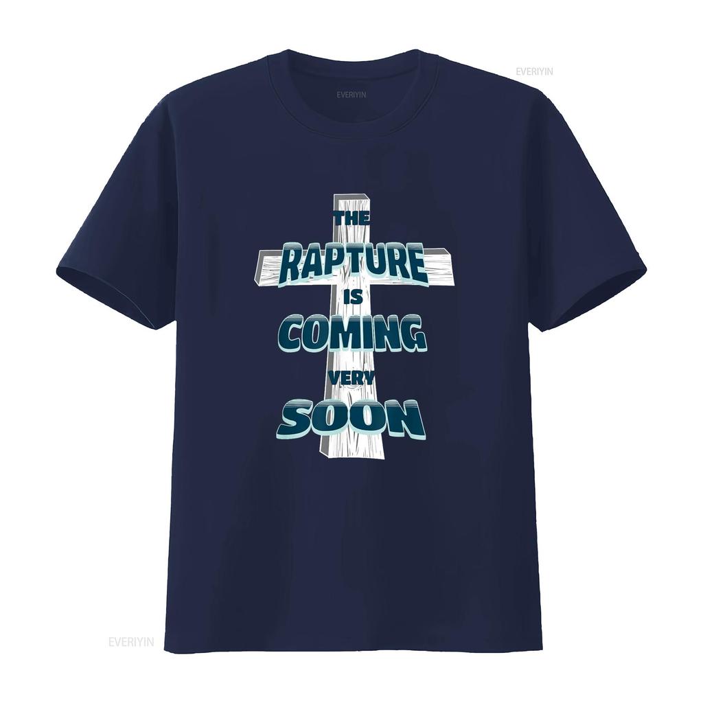 The Rapture is Coming Soon Jesus Back Prophecy T Shirt vintage Washed Stylish Top For Everyday Wear Versatile Breathable Soft