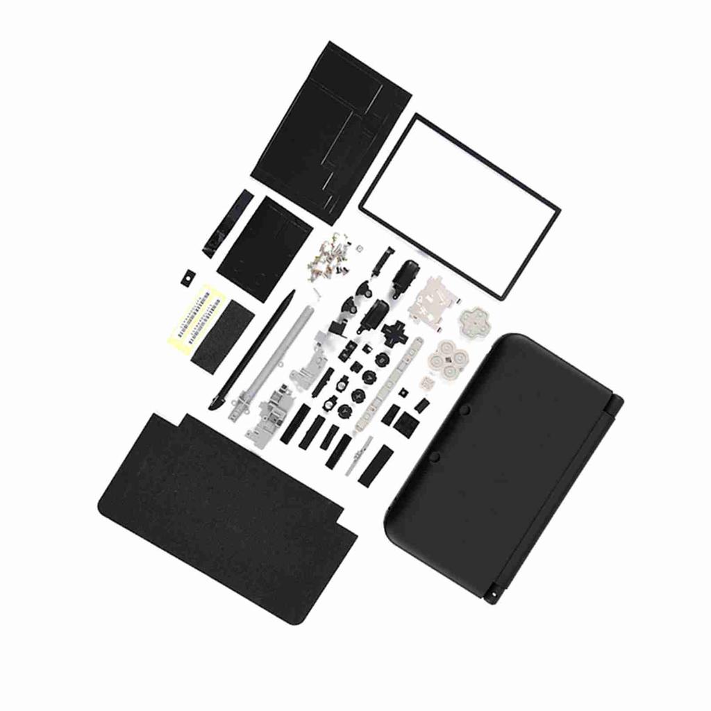 Полный комплект для замены корпуса, чехла, корпуса, деталей для ремонта, для Nintendo 3DS XL, черный