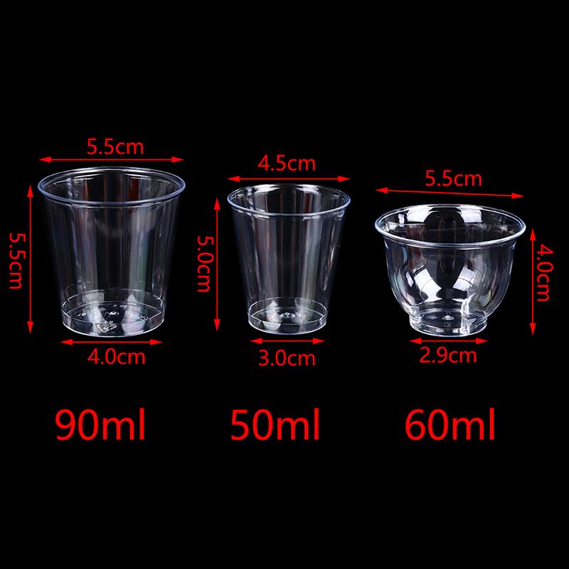 30/36/50 шт. Мини-прозрачные пластиковые рюмки для шотов, стаканчики для желе, пластиковые стаканчики, свадебная вечеринка по случаю дня рождения, кухонные аксессуары