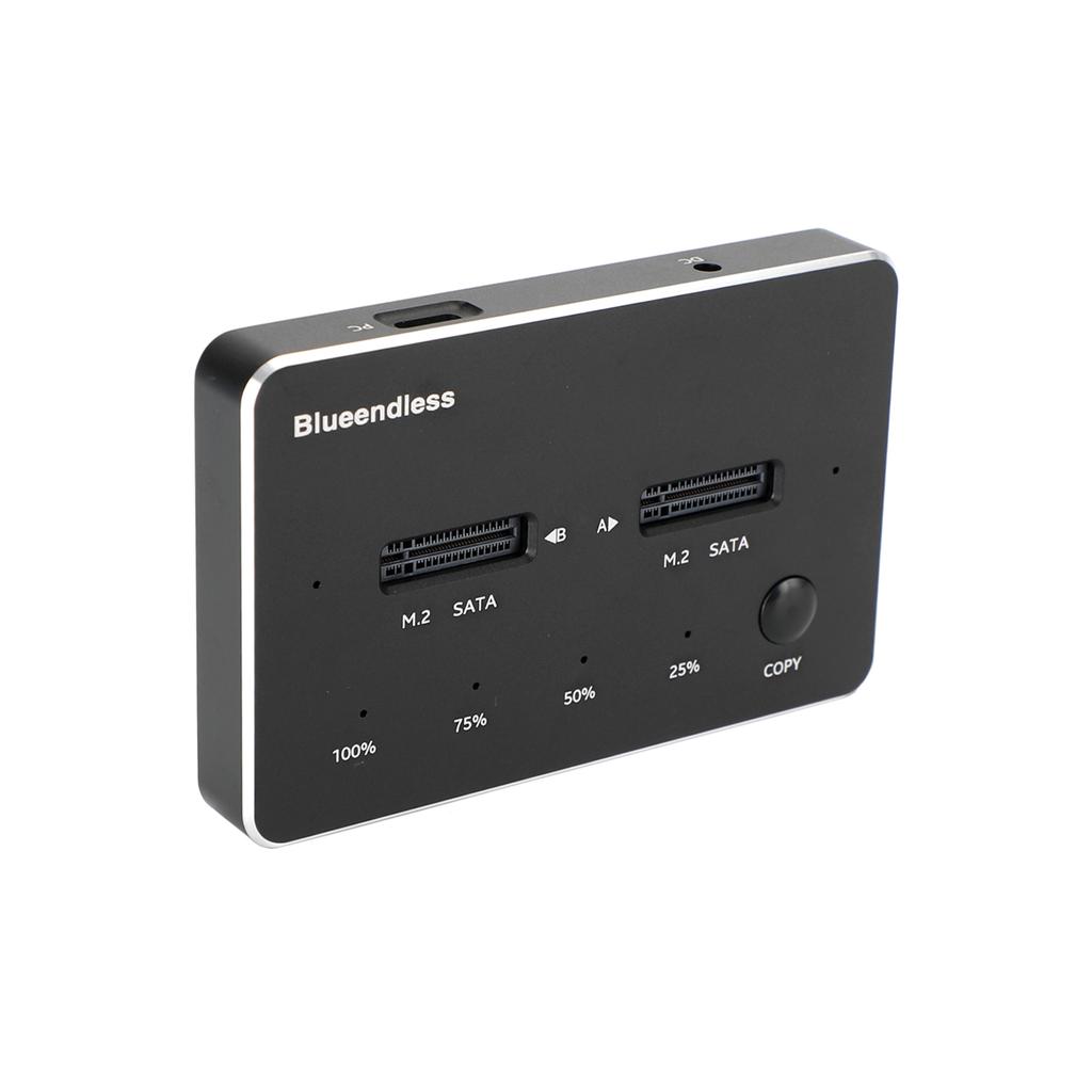 Док-станция SATA Дубликатор SSD M.2 SATA+SATA Корпус для твердотельного накопителя