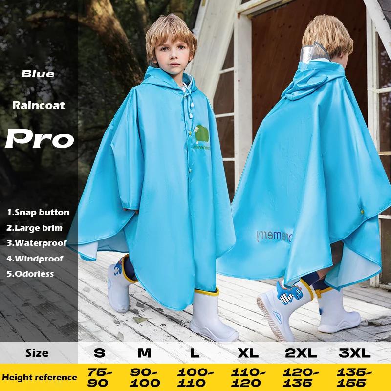 Милый утепленный детский плащ с героями мультфильмов, пончо, дождевик для малышей, детская дождевика с большими полями, ветрозащитный студенческий дождевик, костюм