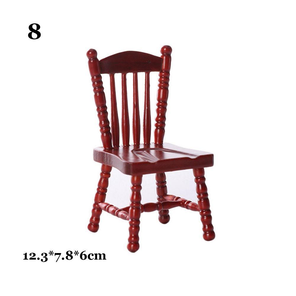 Accessories Miniature Doll House Decoration Wooden Table Simulation Chair Table Furniture Toys