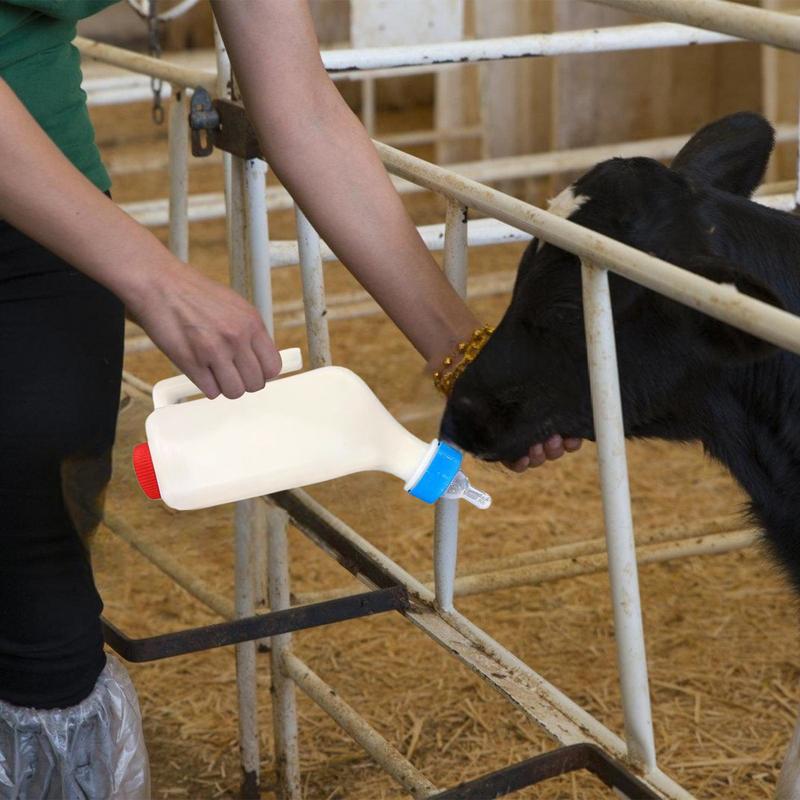 Бутылочка для кормления козлят и ягнят с прозрачной шкалой, подвешиваемая, для молока, с мягкой соской, бутылочки для кормления ягнят для животных