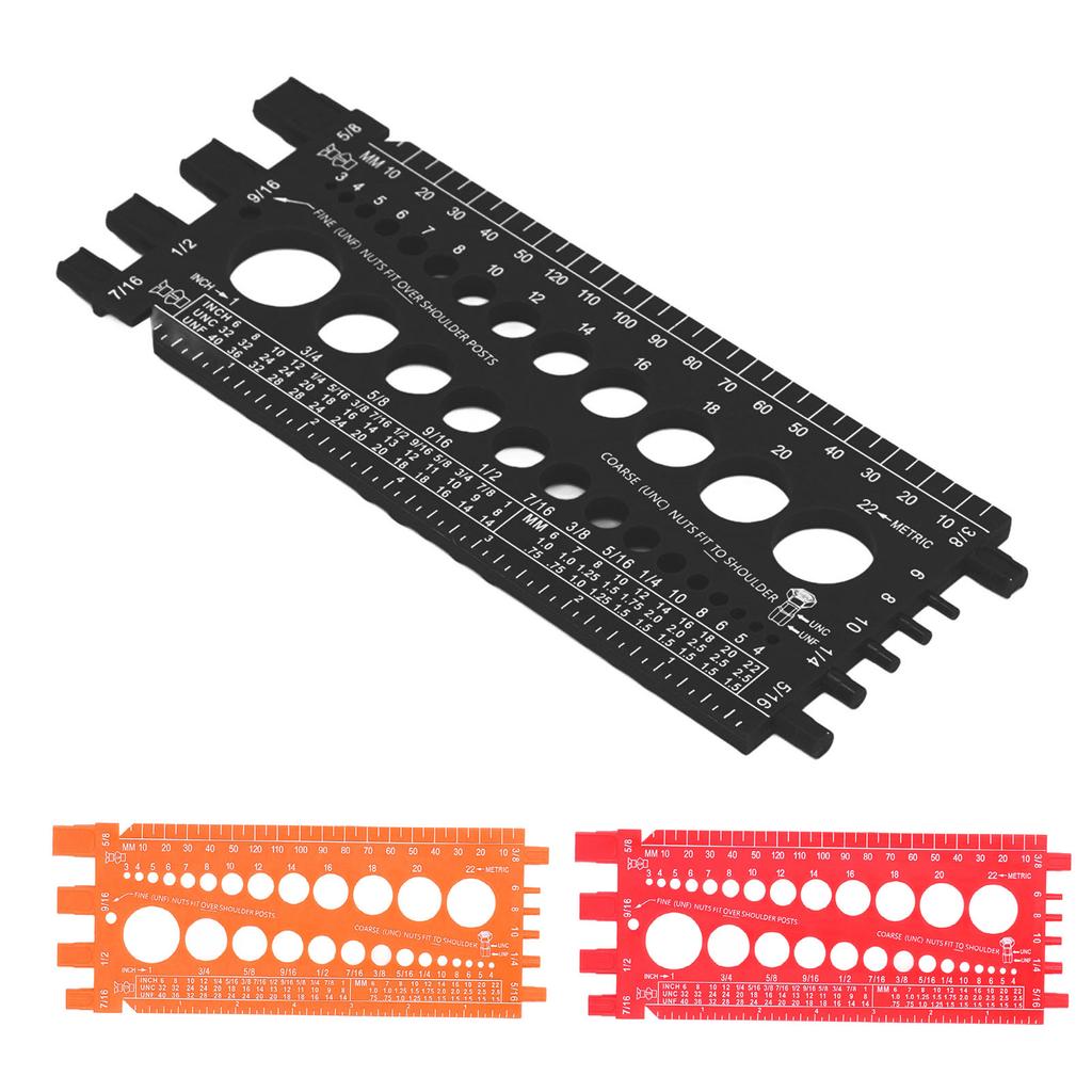 Гайка болт винт калибр многофункциональный дюймовый метрический быстрая идентификация гайка болт резьба проверка для W